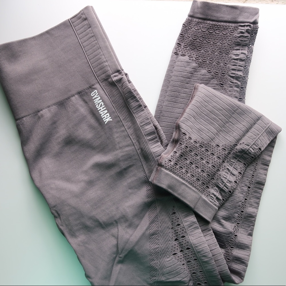 gymshark energy seamless leggings - smokey - large